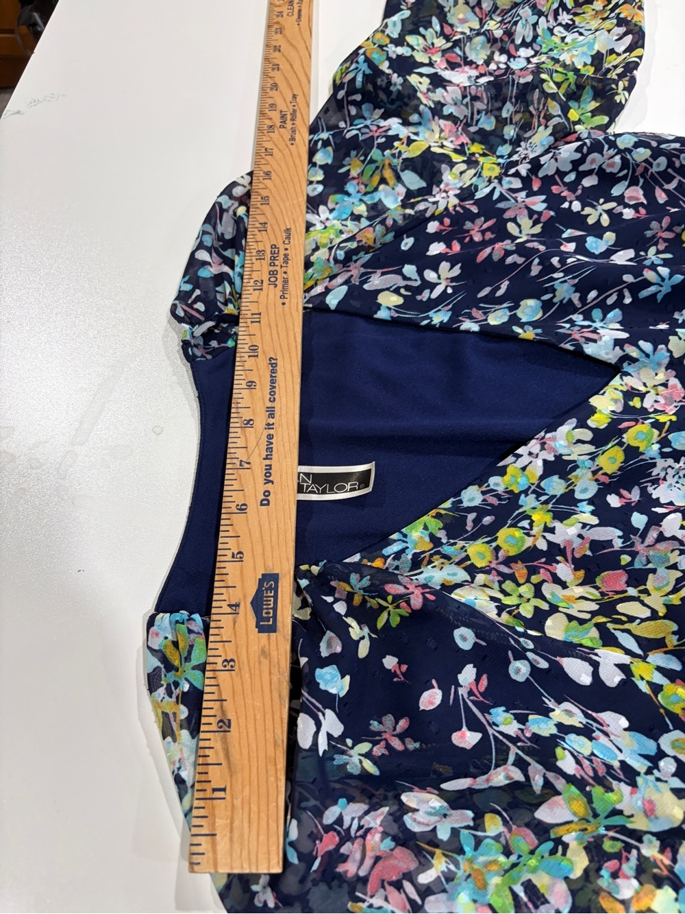 Julian Taylor Navy Floral Midi Dress with Green & Teal Print - Picture 6 of 13